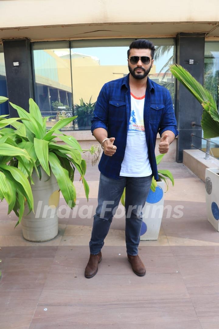 Arjun Kapoor and Parineeti Chopra promoting their movie Namaste England at Novotel, Juhu