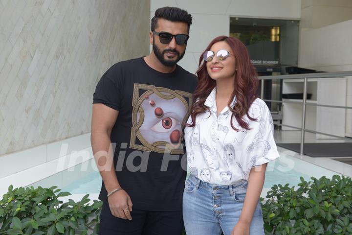 Arjun and Parineeti spotted during the promotion of Namaste England in Delhi