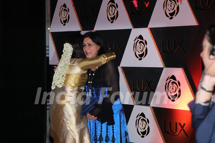 Veteran actress Rekha spotted at Lux Golden Rose Awards