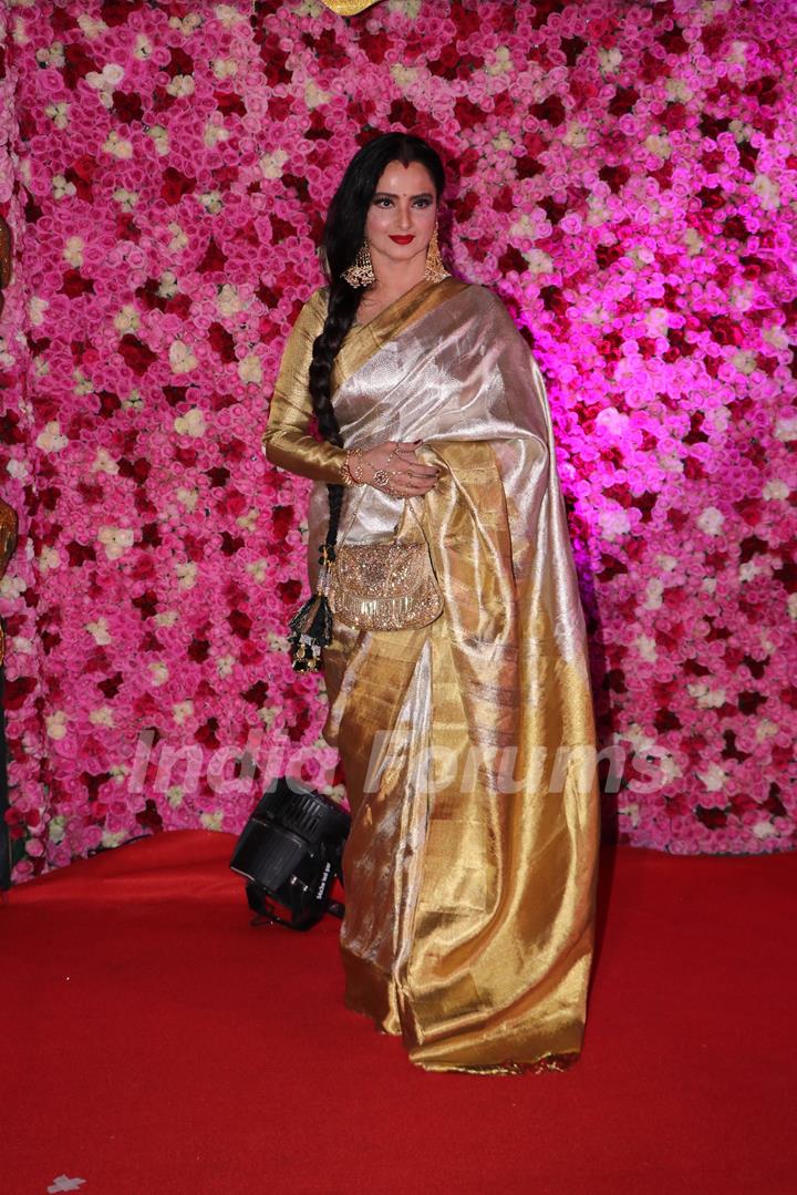 Rekha spotted at Lux Golden Rose Awards