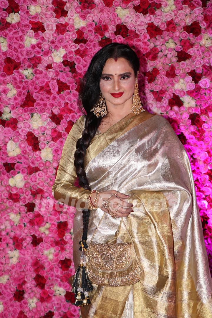 Rekha spotted at Lux Golden Rose Awards