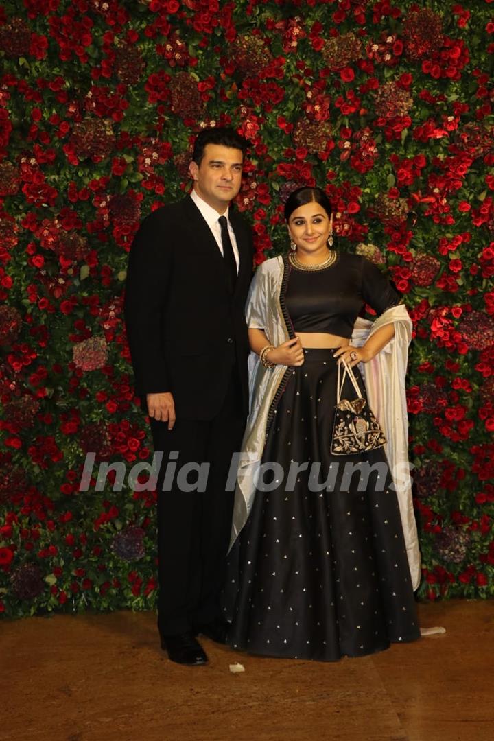 Vidya Balan and Siddhath Roy Kapur at Ranveer Deepika Wedding Reception Mumbai