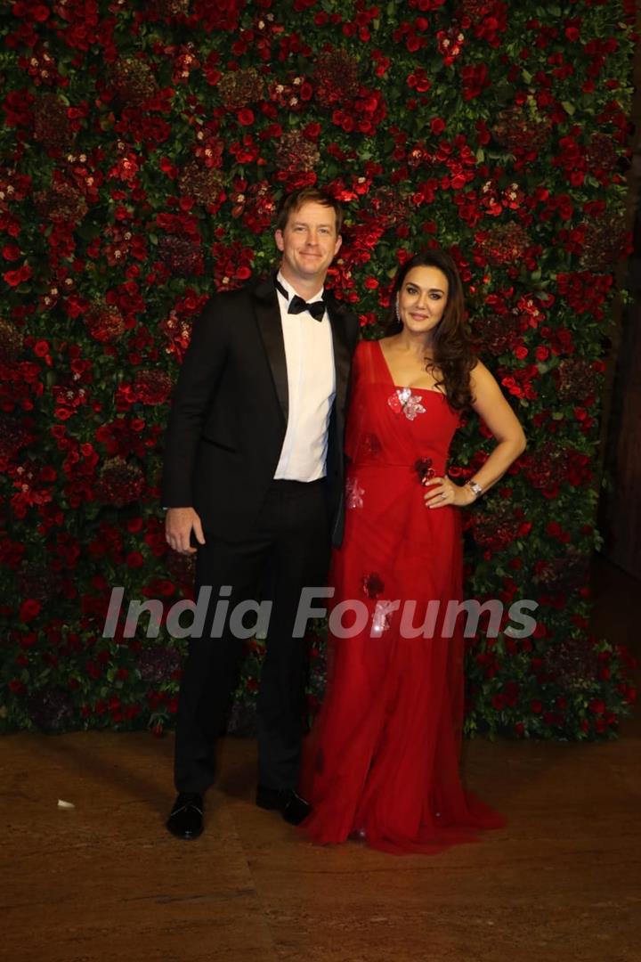 Preity Zinta at Ranveer Deepika Wedding Reception Mumbai