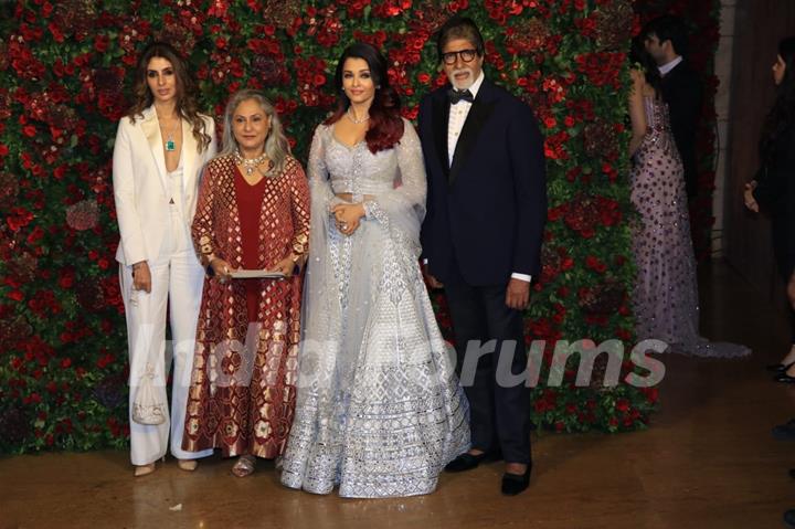 Bachchan Family at Ranveer Deepika Wedding Reception Mumbai