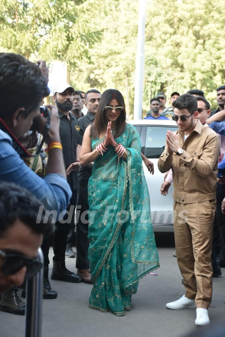 Priyanka Nick after Marriage pictures at Jodhpur Airport