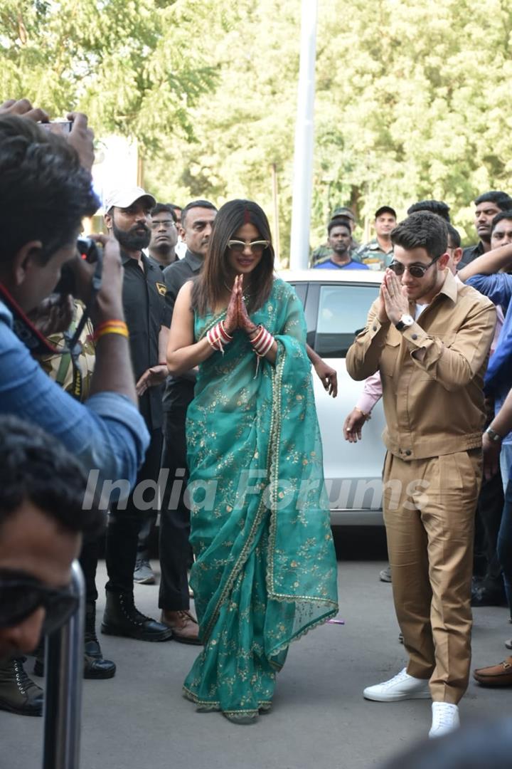 Priyanka Nick after Marriage pictures at Jodhpur Airport