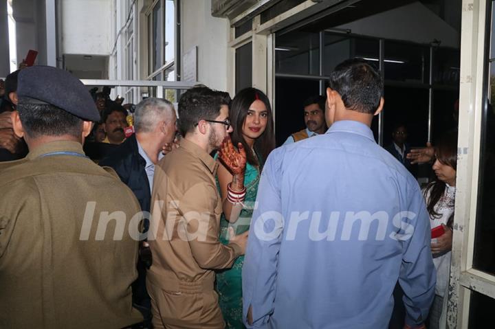 Priyanka Nick after Marriage pictures at Jodhpur Airport