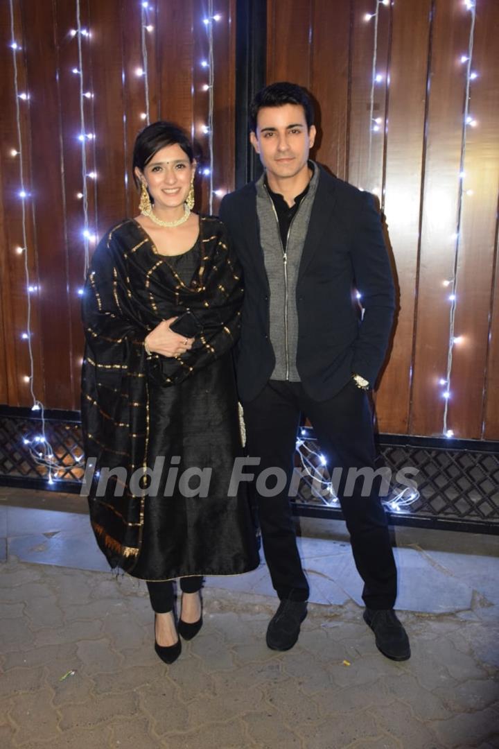 Gautam Rode with wife at Additi Gupta and Kabir Chopra cocktail Party