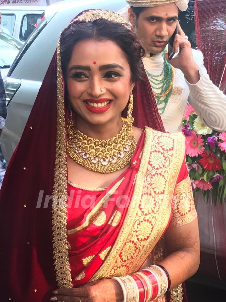 Parul Chauhan and Chirag wedding at ISKCON temple