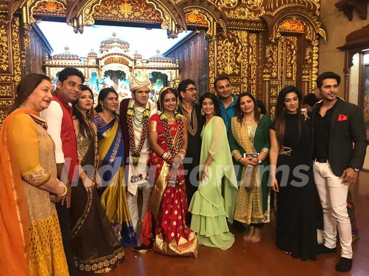 Parul Chauhan and Chirag wedding at ISKCON temple