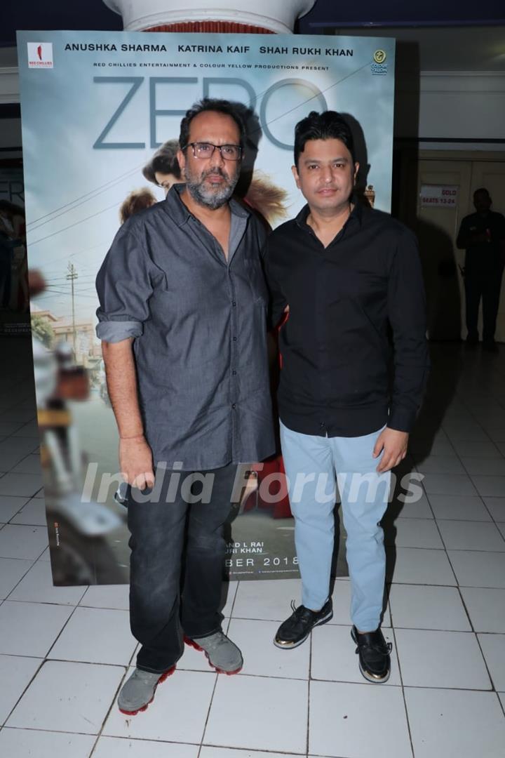 Bhushan Kumar with Aanand L. Rai snapped at Zero Song Launch