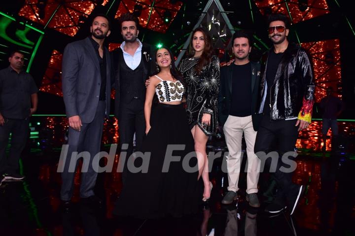 'Simmba' cast with Indian Idol judges