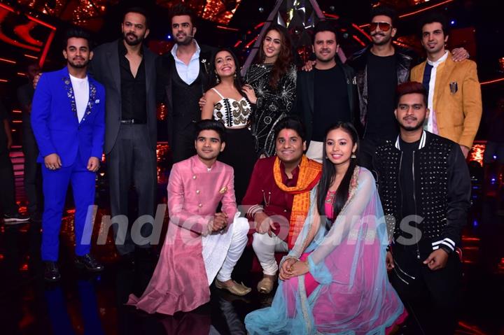 'Simmba' cast with Indian Idol 10 contestants