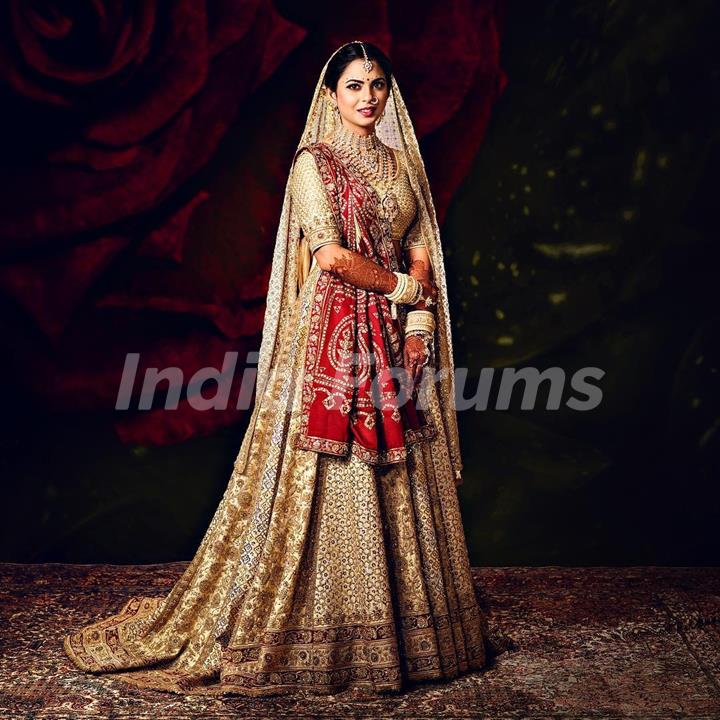 Isha Ambani on her wedding day