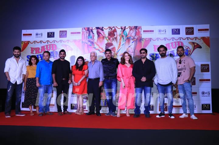 Arshad Warsi and Elli Avram with their team at Song Launch for the movie Fraud Saiyaan