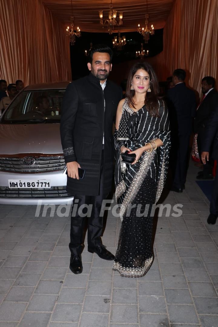 Zaheer Khan And Sagarika for Isha Ambani and Anand Piramal Reception