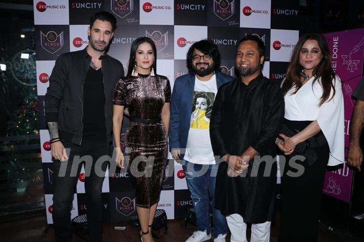 Sunny Leone and Pritam Chakraborty spotted at Hard Rock Cafe in Andheri