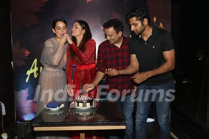 Kangana Ranaut, Ankita Lokhande and Vaibhav Tatwawadi at Ankita Lokhande's birthday bash