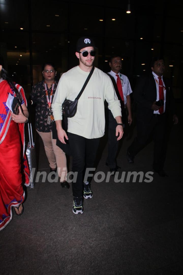 American Singer Nick Jonas at Mumbai Airport
