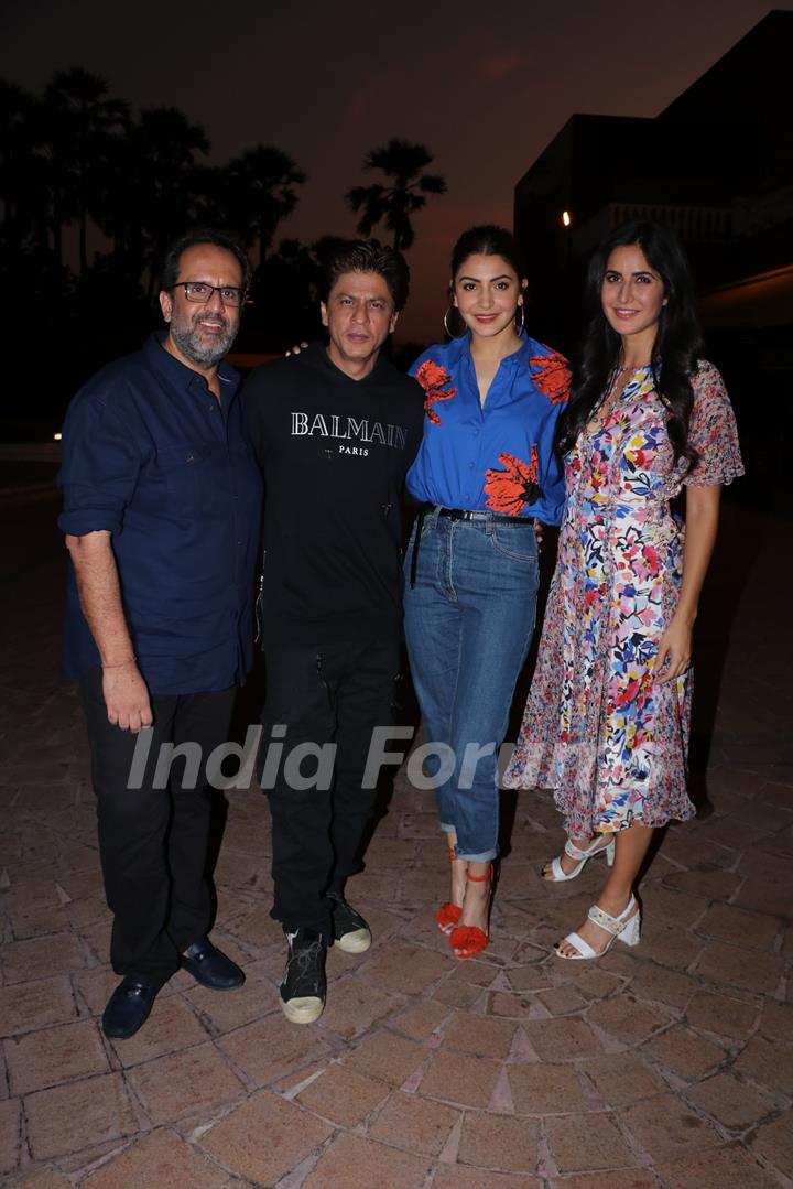 Aanand L Rai, Shah Rukh Khan, Anushka Sharma and Katrina Kaif spotted during Zero's Promotions