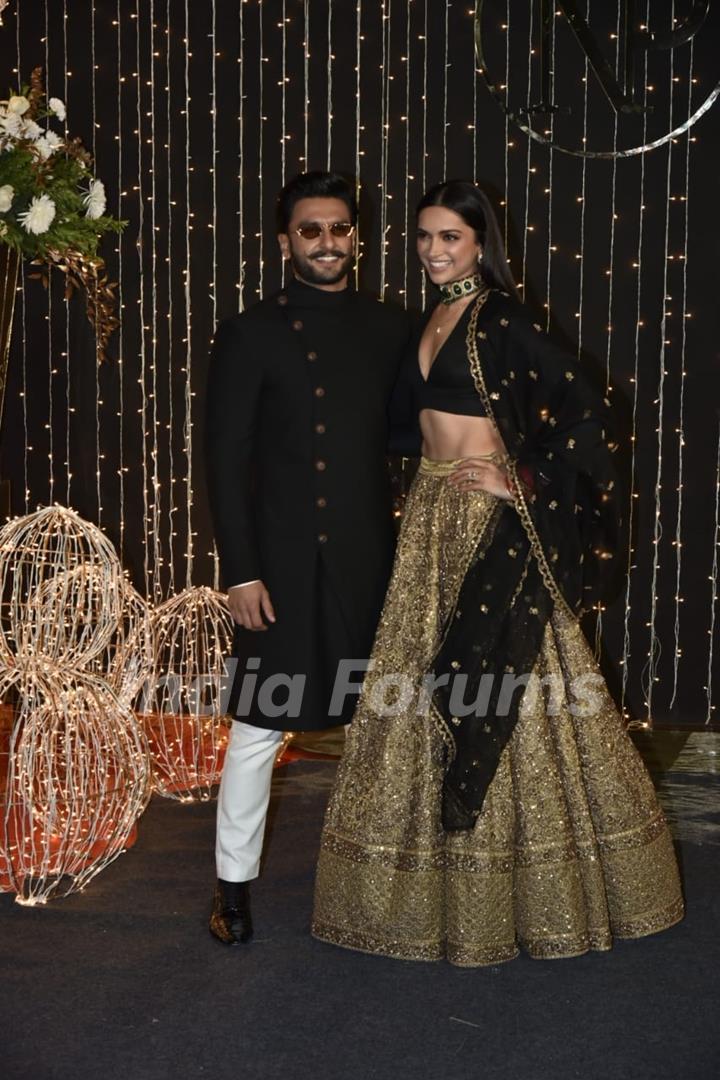 Ranveer Singh and Deepika Padukone at Priyanka Chopra and Nick Jonas Wedding Reception, Mumbai