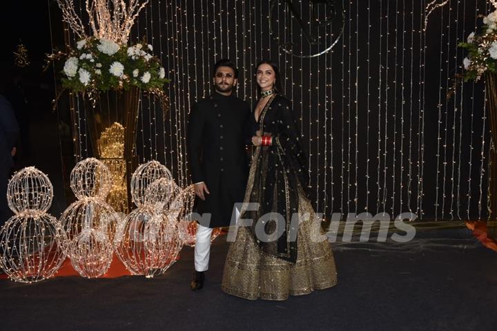 Ranveer Singh and Deepika Padukone at Priyanka Chopra and Nick Jonas Wedding Reception, Mumbai