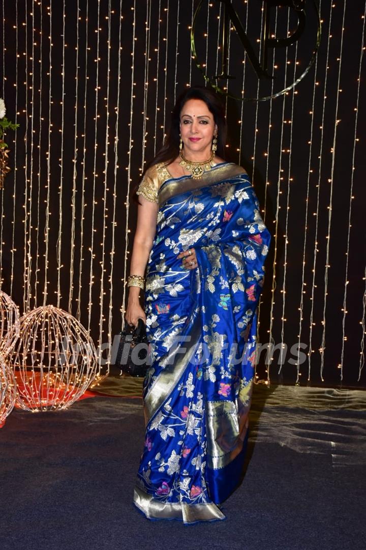 Hema Malini at Priyanka Chopra and Nick Jonas Wedding Reception, Mumbai