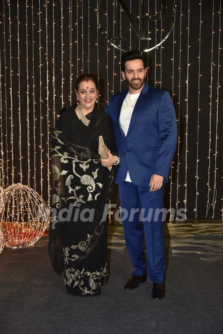 Poonam Sinha and son at Priyanka Chopra and Nick Jonas Wedding Reception, Mumbai