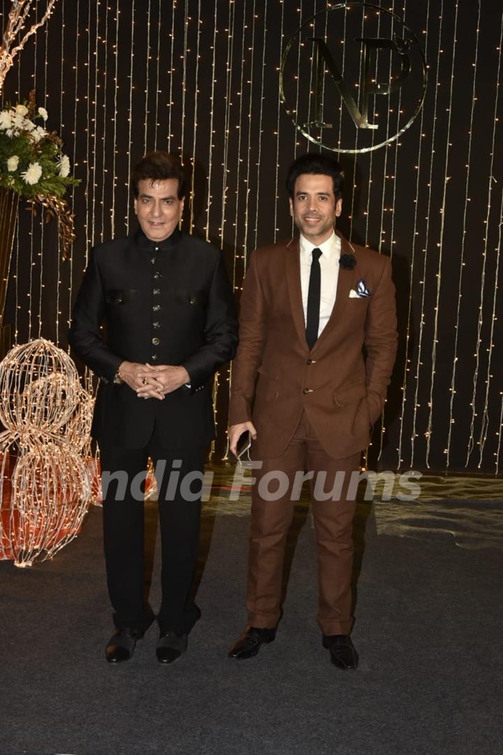 Jeetendra and Tusshar Kapoor at Priyanka Chopra and Nick Jonas Wedding Reception, Mumbai