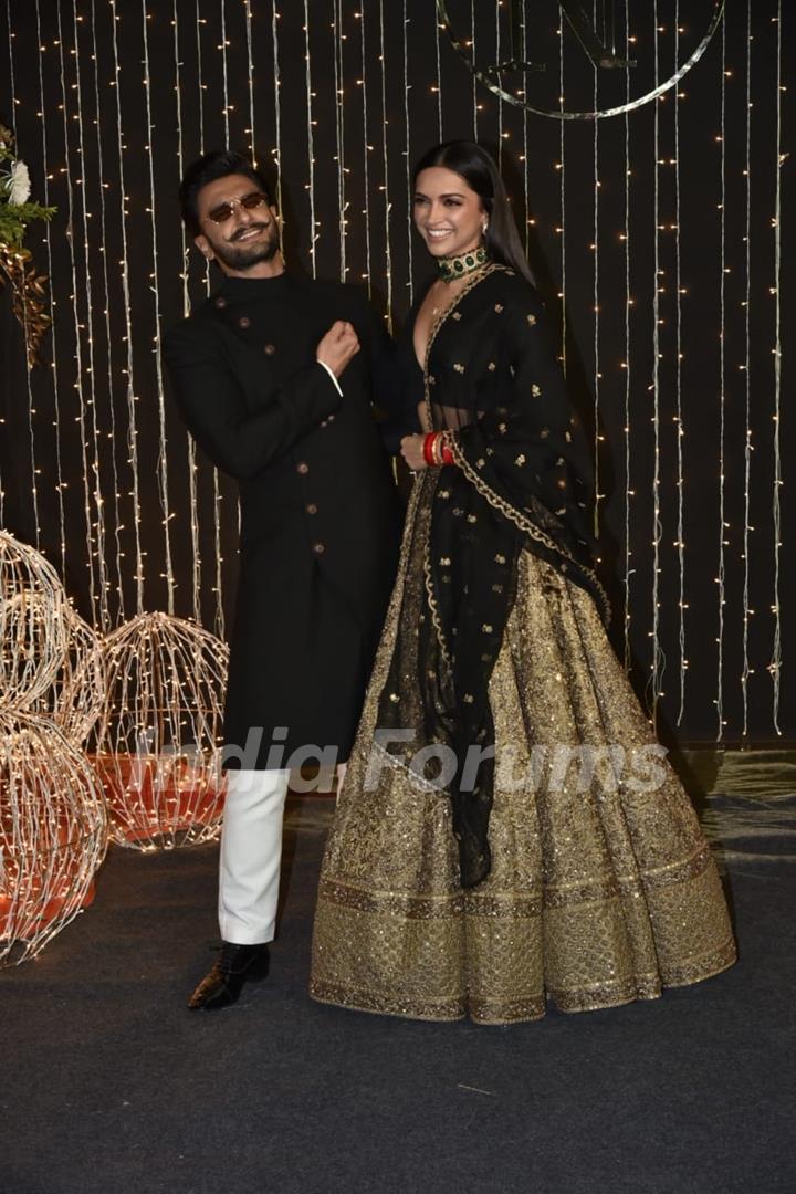 Ranveer Singh and Deepika Padukone at Priyanka Chopra and Nick Jonas Wedding Reception, Mumbai