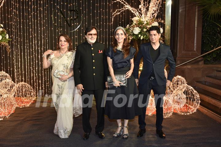 Sanjay Khan and family at Priyanka Chopra and Nick Jonas Wedding Reception, Mumbai