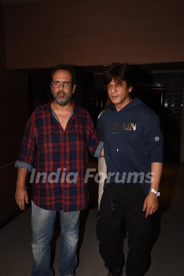 Shah Rukh Khan and Aanand L. Rai spotted for Zero's Screening