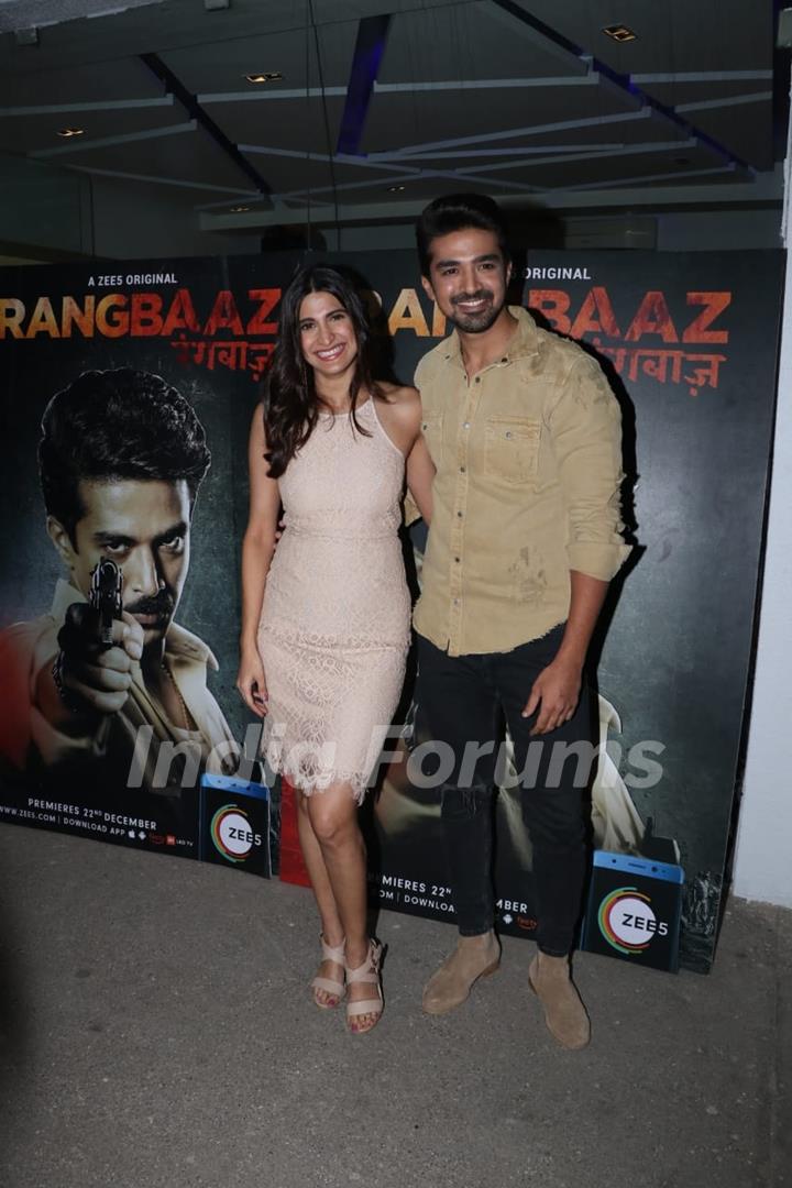 Aahana Kumra and Saqib Saleem at Rangbaaz Screening