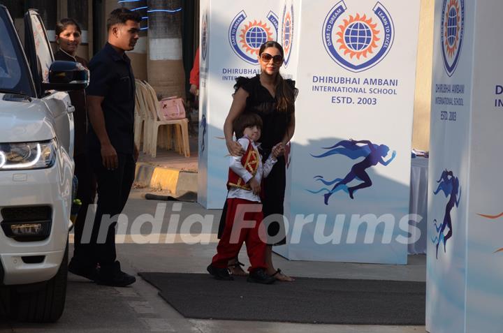 Gauri Khan snapped with her son at Ambani School