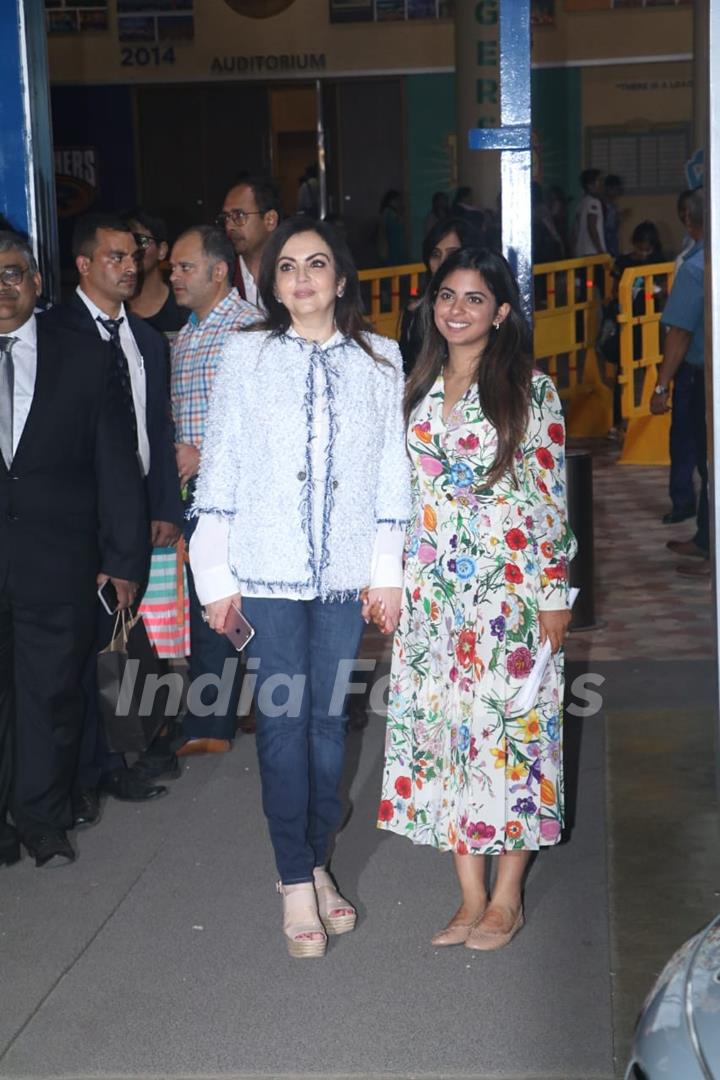 Nita Ambani with daughter Isha snapped at Ambani School