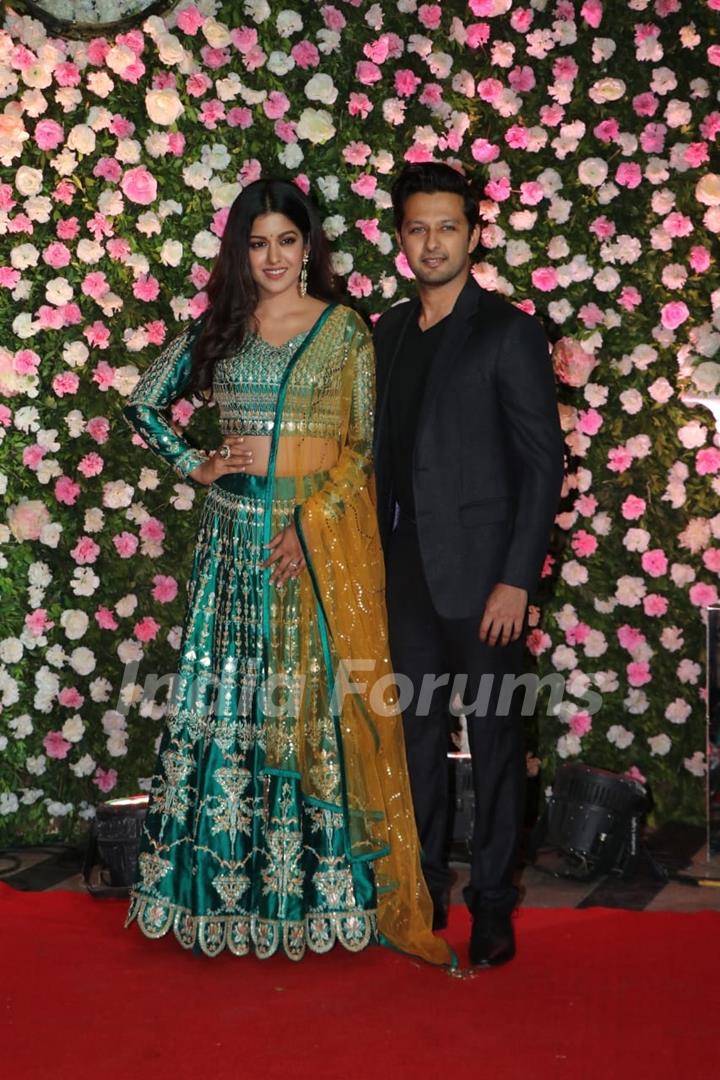 Vatsal Sheth with wife Ishita Dutta at Kapil Sharma and Ginni Chatrath's Live Reception, Mumbai