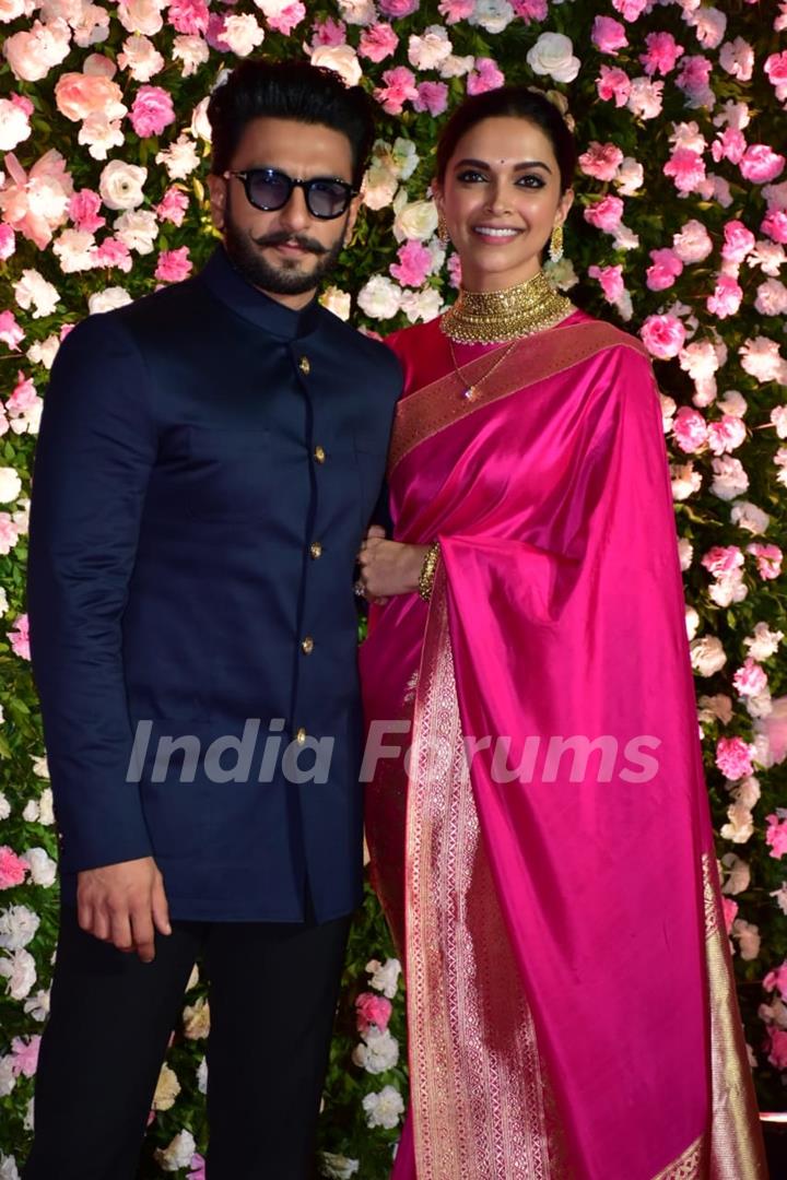 Ranveer Singh and Deepika Padukone at Kapil Sharma and Ginni Chatrath's Reception, Mumbai