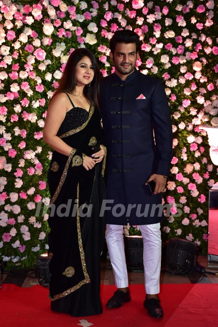 Sharad Kelkar and Keerthi Reddy at Kapil Sharma and Ginni Chatrath's Reception, Mumbai