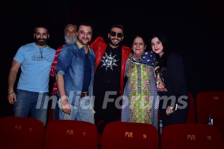 Ranveer Singh and Sanjay Kapoor snapped during screenings of Simmba at Gaiety Theatre, Bandra