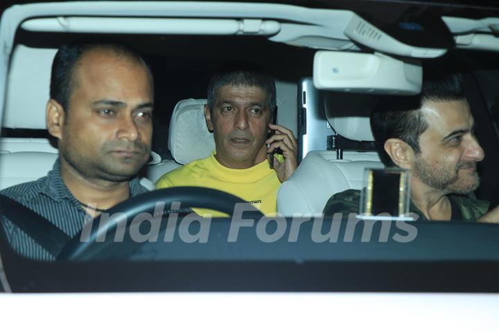 Sanjay Kpoor and Chunky Pandey attend Sanjay Kapoor's New Year Bash