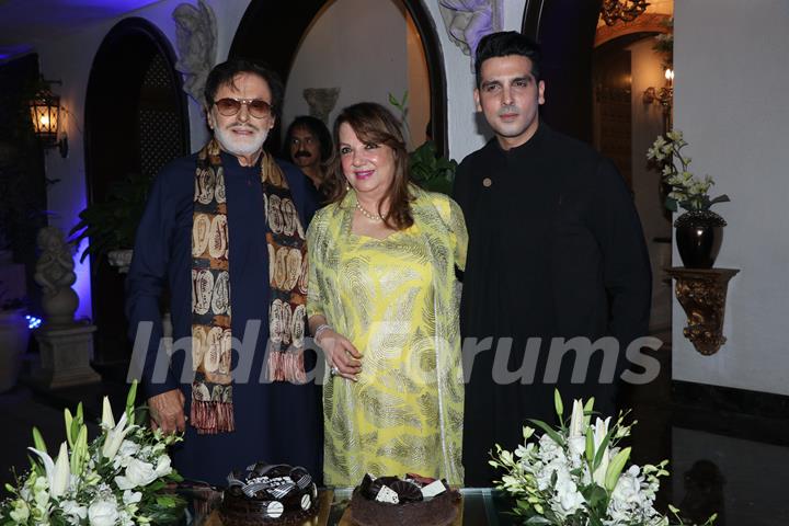 Sajay Khan with his family at his 78th Birthday bash