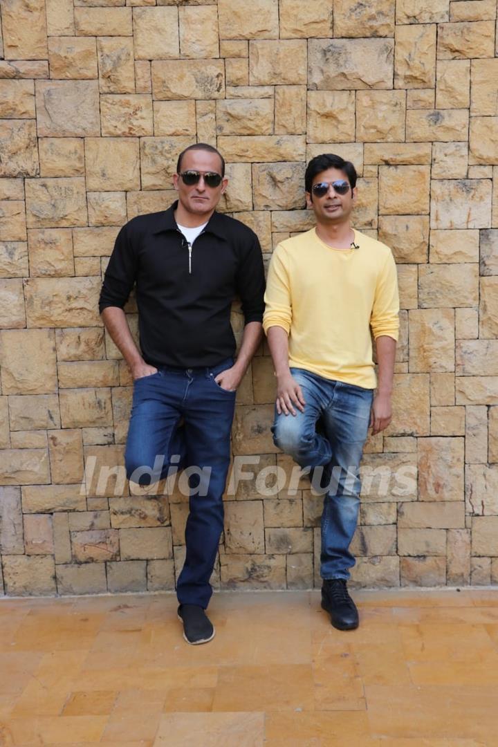 Akshaye Khanna and Director Vijay Gutte at The Accidental Prime Minister Promotions