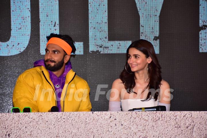 Ranveer Singh and Alia Bhatt at Gully Boy Trailer launch