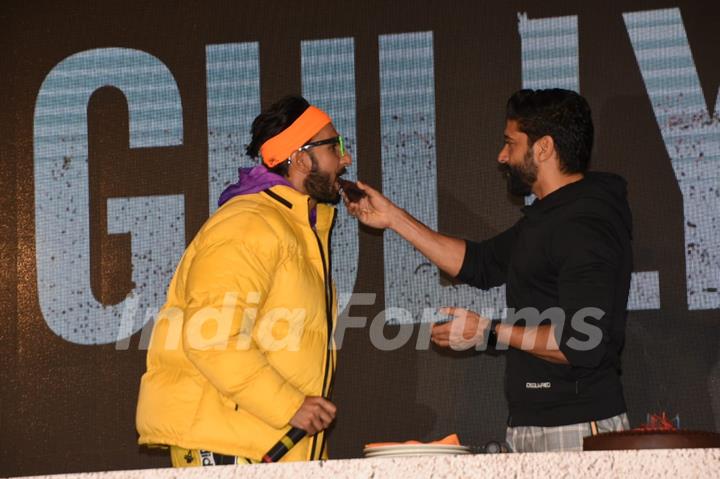 Ranveer Singh and Farhan Akhtar at Gully Boy Trailer launch