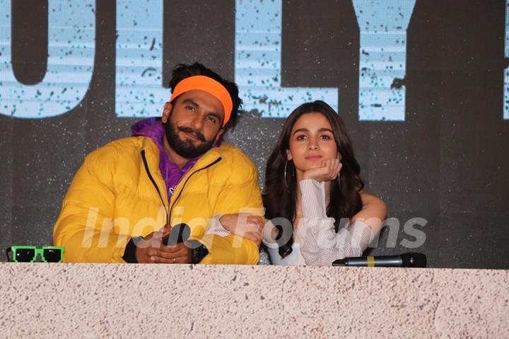 Ranveer Singh and Alia Bhatt at Gully Boy Trailer launch