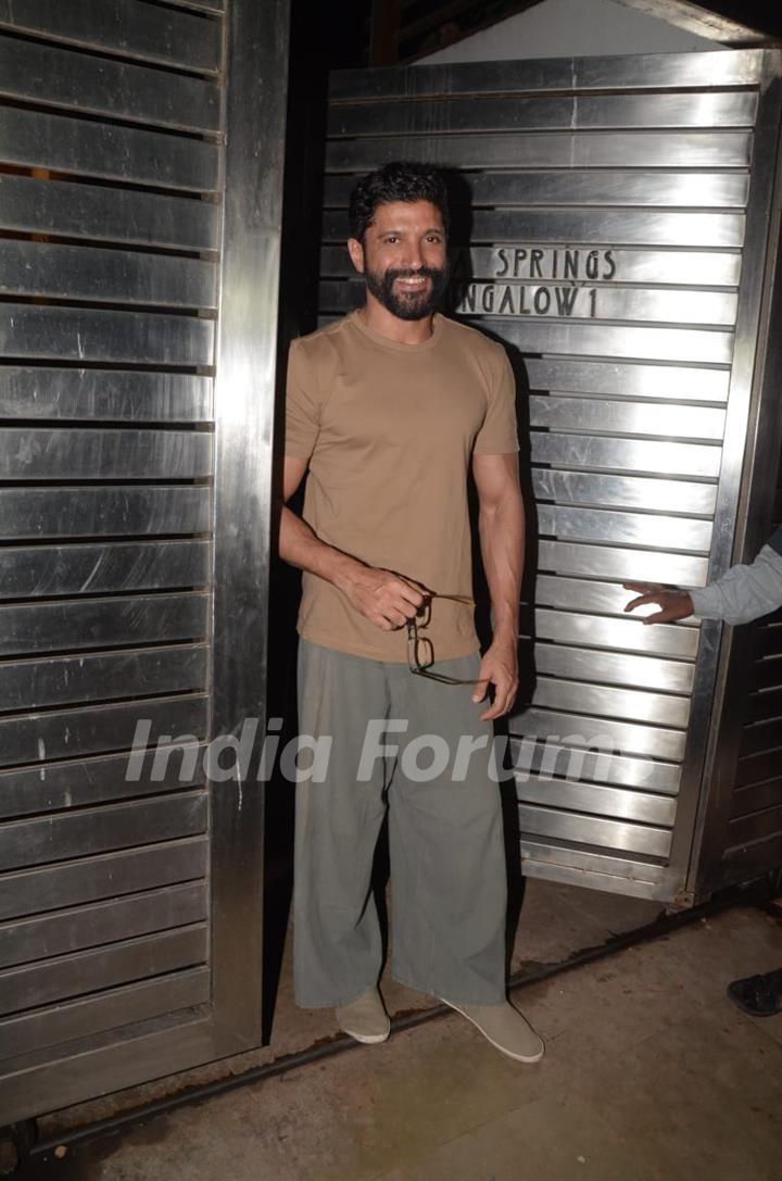 Farhan Akhtar snapped during his B'day Bash