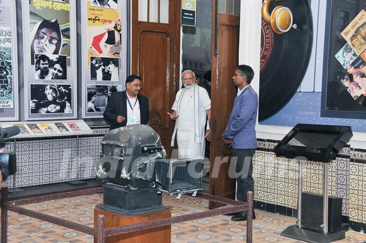 Prime Minister Narendra Modi snapped at The National Museum of Indian Cinema