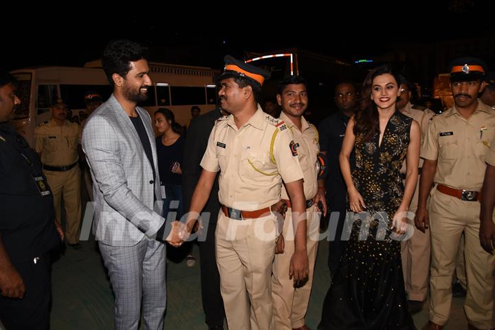 Vicky Kaushal and Taapsee Pannu at Umang Event