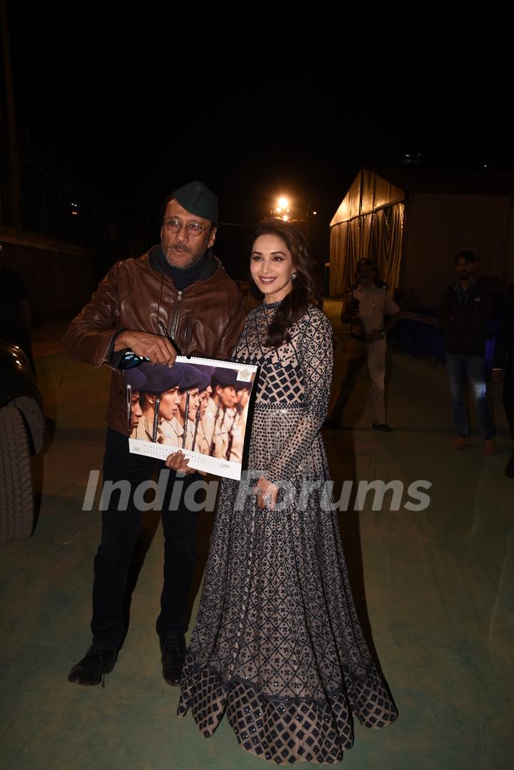 Jackie Shroff and Madhuri Dixit at Umang Event