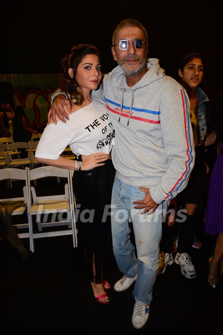 Chunky Pandey and Kanika Kapoor snapped at Lakme Fashion Week